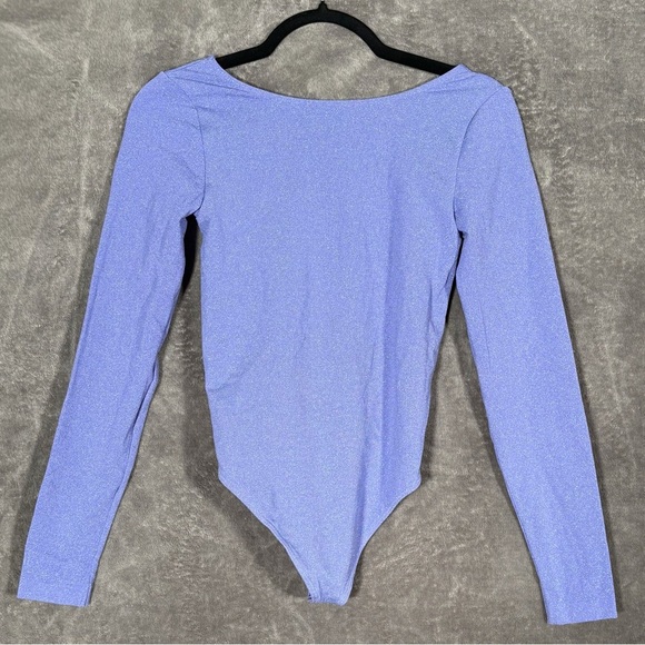 NWT Wolford Shimmer Bodysuit Ultra Violet Light Aqua Size M - Picture 3 of 6